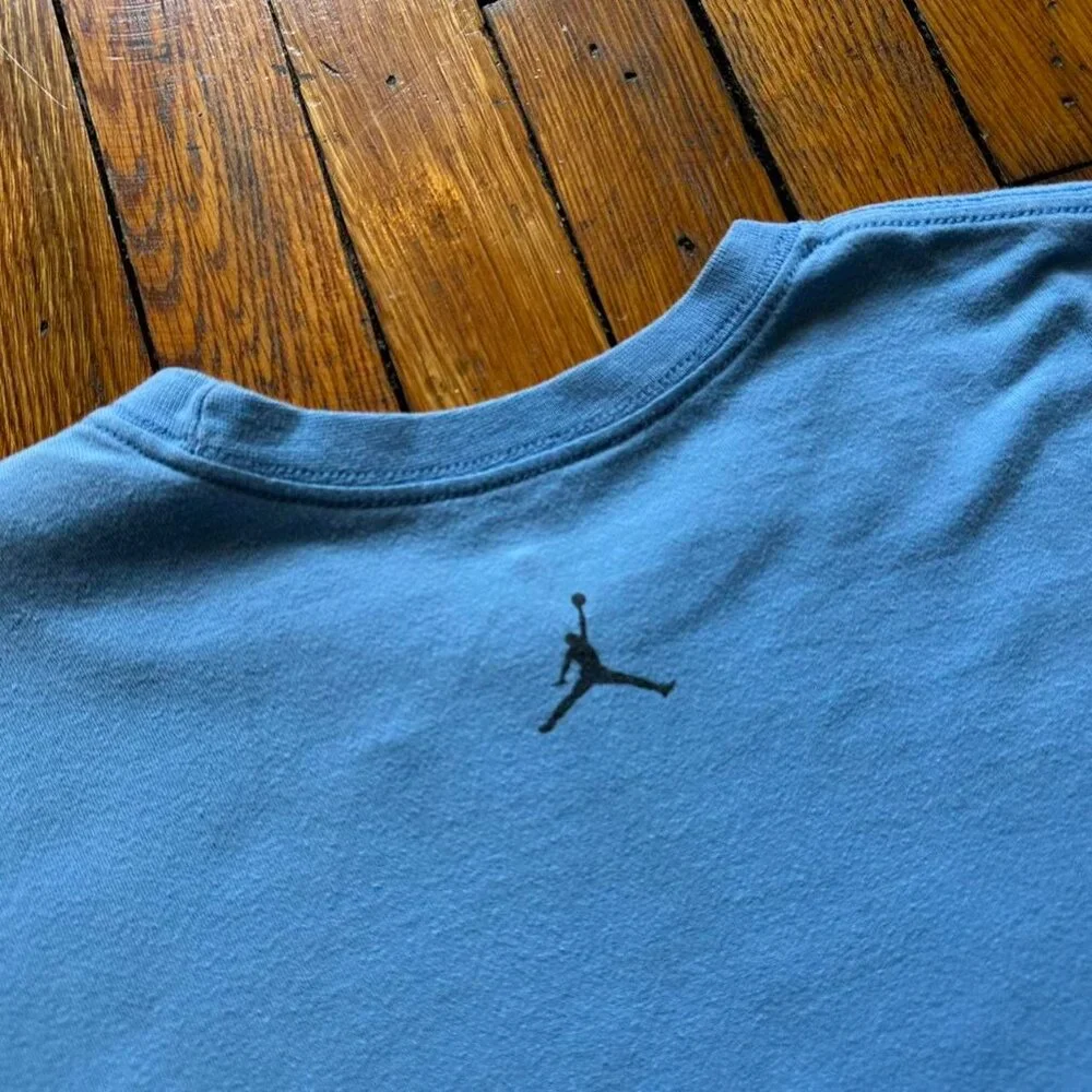 Vintage Y2K 2008 Jordan Nike History Shoe Family Tree T Shirt‎ Men Large Blue